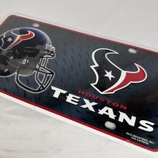 Houston Texans NFL Metal License Plate Rico Industries Helmet Logo MTG0601 NEW