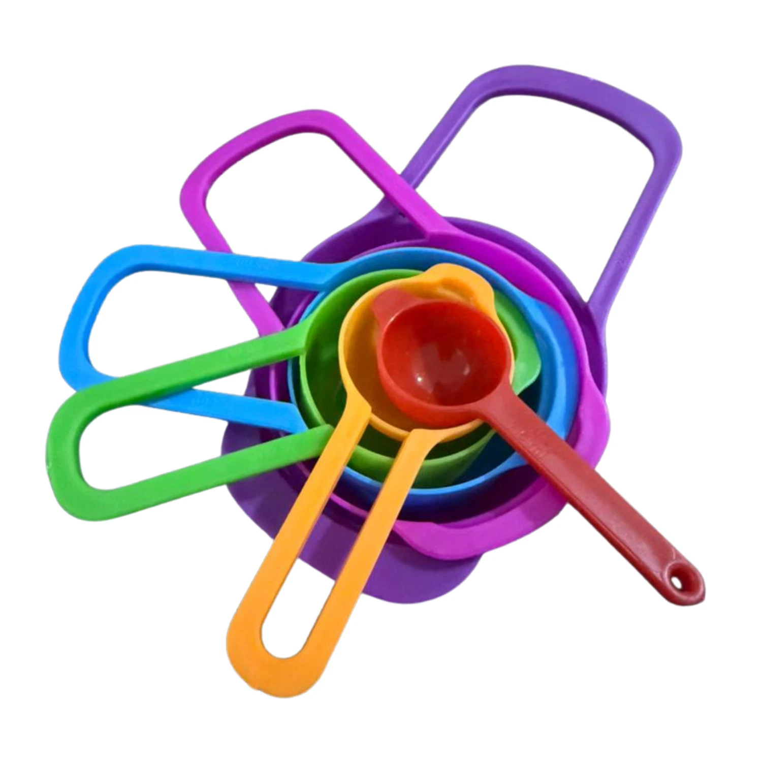 Kitchen Measuring Cups And Spoons Set Cooking Tool 6 pcs Plastic Rainbow Color
Opens in a new window