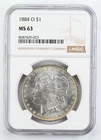 Certified 1884-O Morgan Silver Dollar NGC MS63 $1