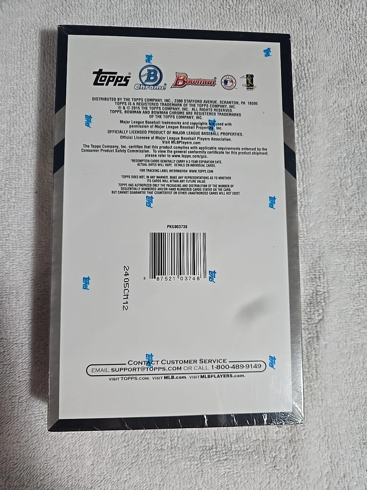 2015 Bowman Chrome Sealed Baseball Hobby Box – 2 Autographs!! - Image 2 of 4