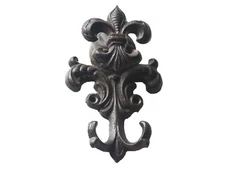 Black Cast Iron Decorative Wall Hooks for Coat Towel Hat Purse Rustic