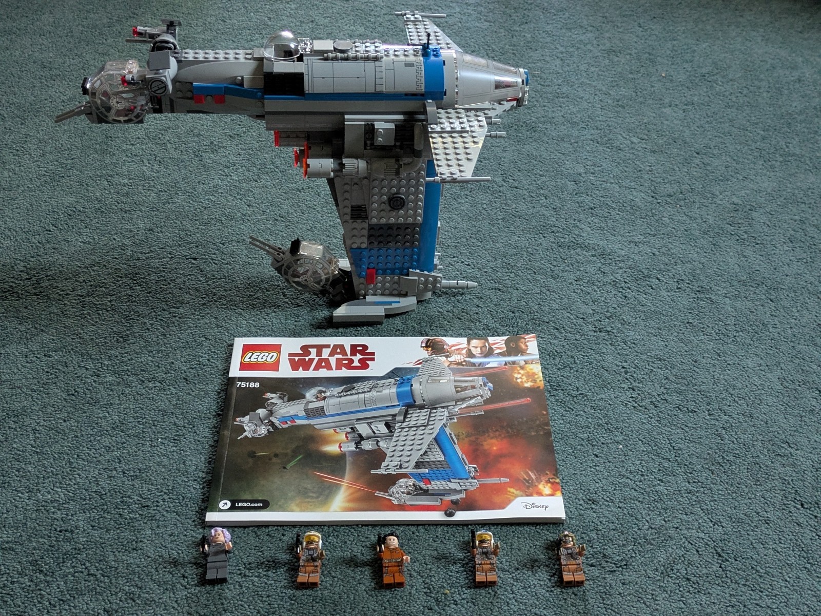 LEGO Star Wars Resistance Bomber 75188 With Original Instructions, No Box