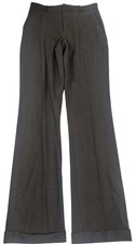 Ralph Lauren Sport Pants Womens Sz 4 Brown Wool Blend Wide Leg Tailored Cuff NWT