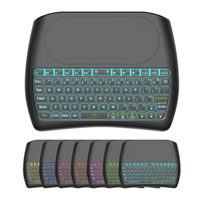 Dupad story D8 Mini Wireless Keyboard with Touchpad, Colorful Backlit
