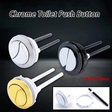 38/48/58mm Chrome Toilet Push Button Accessories Double Flush Tank Valve Lid
