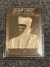 Danbury mint - Star Trek 22ct gold card - Q - (next gen)