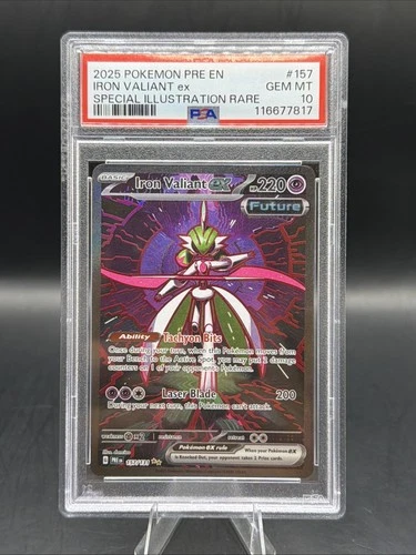 2025 Pokemon Prismatic Evolutions Iron Valiant EX #157 SIR PSA 10 GEM MINT