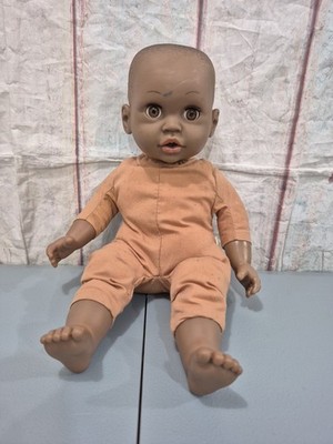 GI GO Toys GIGO Baby Doll 13'' Vinyl Soft Cloth Body Brown Sleep Eyes Dark Skin