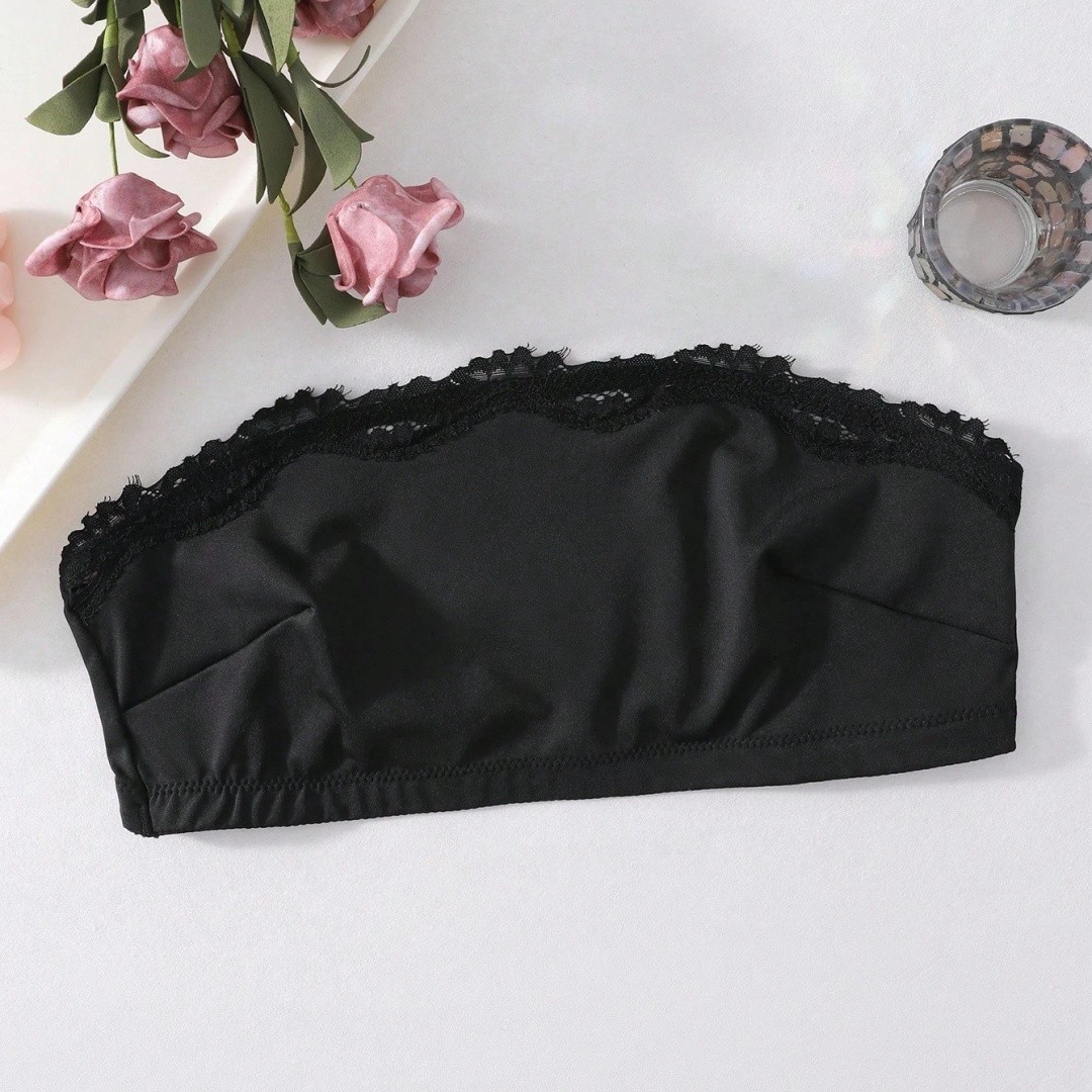 Women Strapless Bras Non-Slip Bandeau Bra Wireless Tube Top Bra Non Padded Top View 4