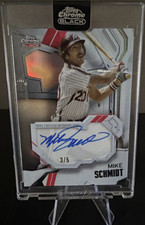 Topps 2025 Chrome Black Red Refractor Autograph Mike Schmidt #CBA-MS /5 Phillies
