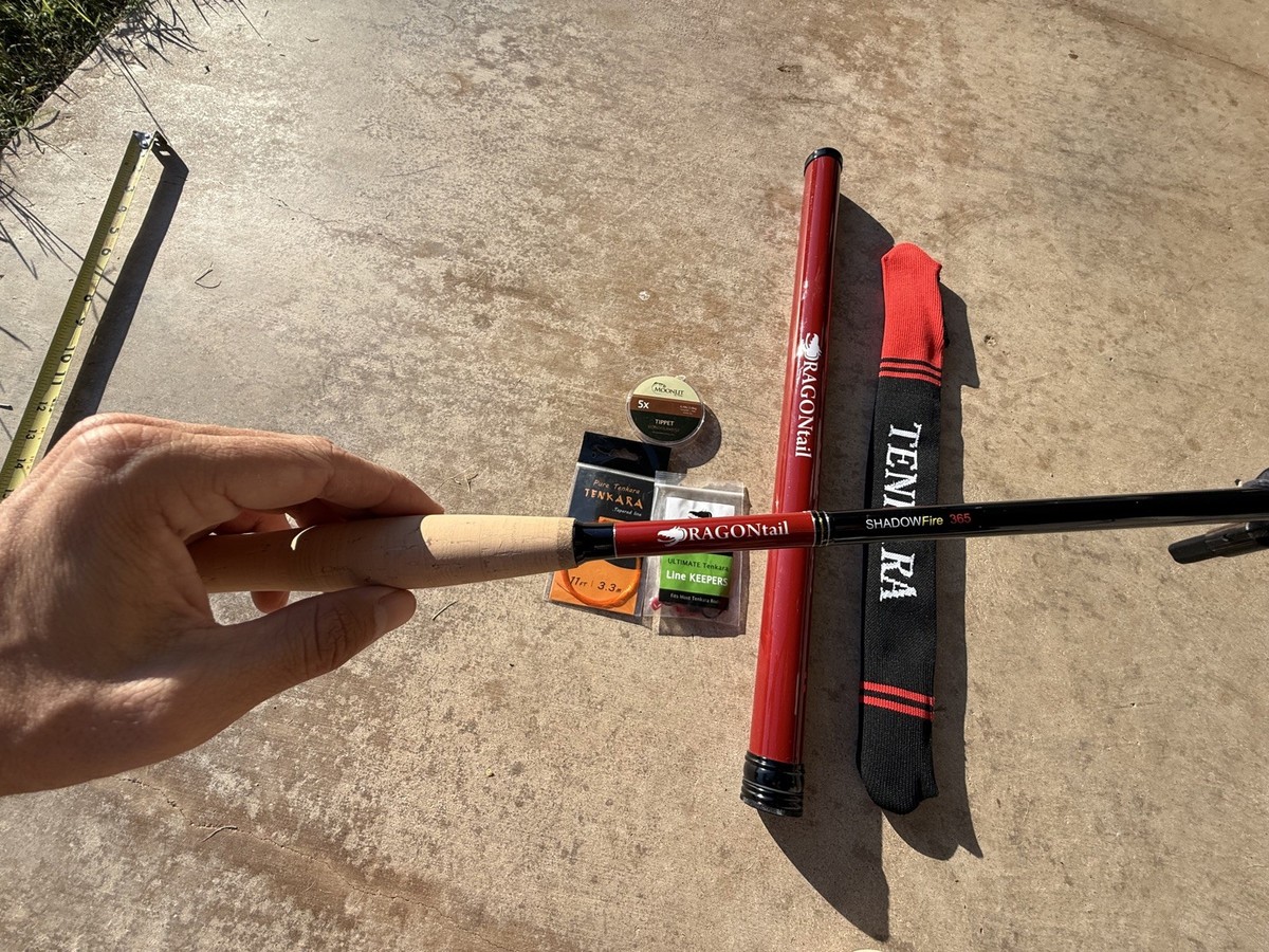 DRAGONTAIL Shadowfire 365 12' Tenkara Fly Fishing Rod With Accessories