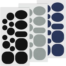 3 Sheets Puffer Down Jacket Repair Patch Kit Nylon Fabric Dark Blue, Gray