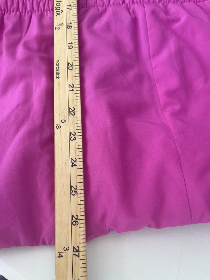 Laura Scott 女式背心无袖前拉链侧口袋尺寸 XL 长领粉色 — 第 4/4 张图片