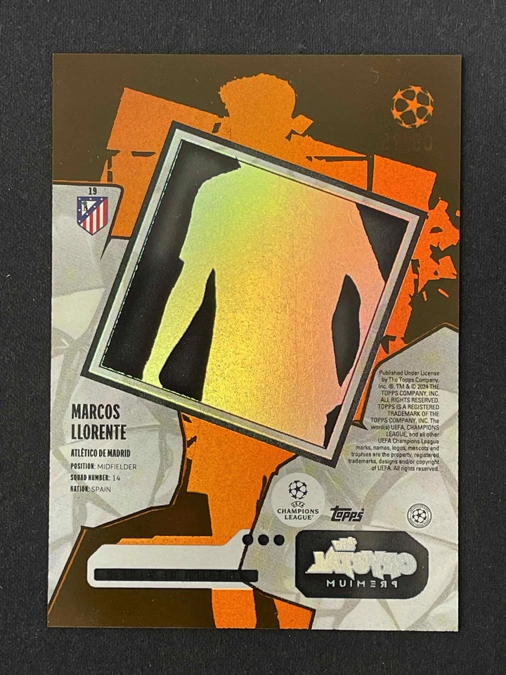Marcos Llorente 2023-24 Topps Crystal Premium Orange 08/25 #19 - Image 2 of 2