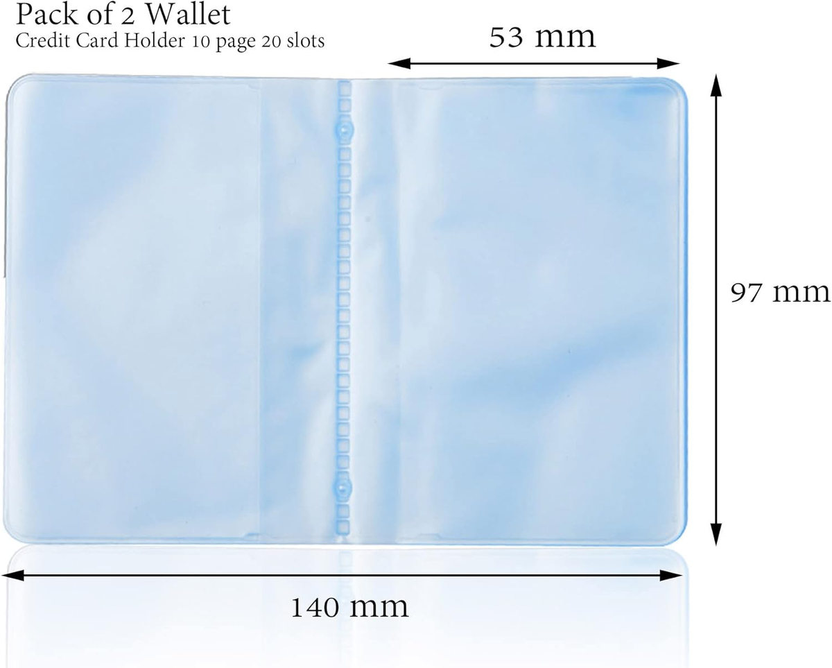 Plastic Wallet Insert Credit Card Holder Transparent (10 Page 20