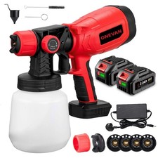 Cordless Paint Sprayer Gun - 900ML Paint Sprayers with 3 Spray Modes , 4 Nozzles