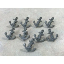 Lot of 9 Anchor Single Shank Gray Sewing Craft Buttons 1x4-35