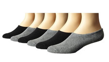 Converse L106406 Mens Gray/Black Made for Chucks 6-Pair Pack Socks Size 6-12