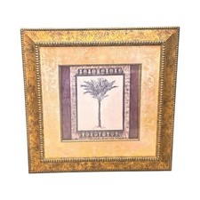 Mindeli Stately Palm 31 X 31 XL Gold Ornate Framed and Matted Museum Art Print
