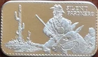 1973 Belford Mint Belford & Causey Silent Pardners 1 Oz .999 Fine Silver Art Bar