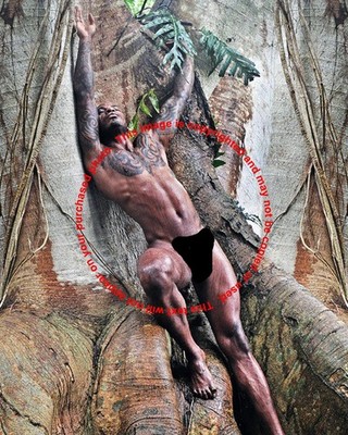 Built Man Laying On the Roots | eBay