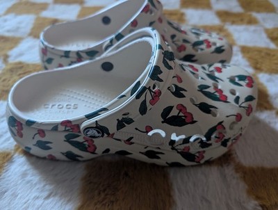Crocs Baya Lined Cherry Print, W8, Einmal Getragen,