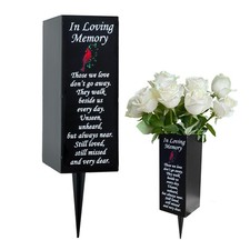 Cemetery Vases with SpikesMetal Memorial Vase for Gravesite Flowers Cemetery
