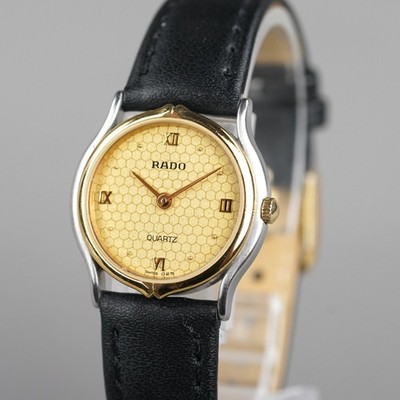 RADO 133.3517.4 Quarz Damenuhr Silber 24mm Vintage Neue Batterie Neues Leder