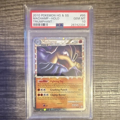 Pokémon Machamp Prime Triumphant Holo Ultra Rare PSA 10 95/102 English 2010