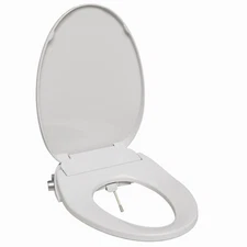 Elongated Bidet Toilet Seat with Quiet-Close, Personalized Nozzle Non-Electric