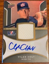 2009 Upper Deck Signature Stars USA Prospects Jersey Auto #TH Tyler Holt/399