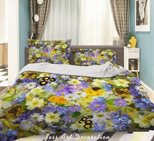 3D Small Daisy Wildflower Quilt Cover Set Duvet Cover Bedding Pillowcases 555