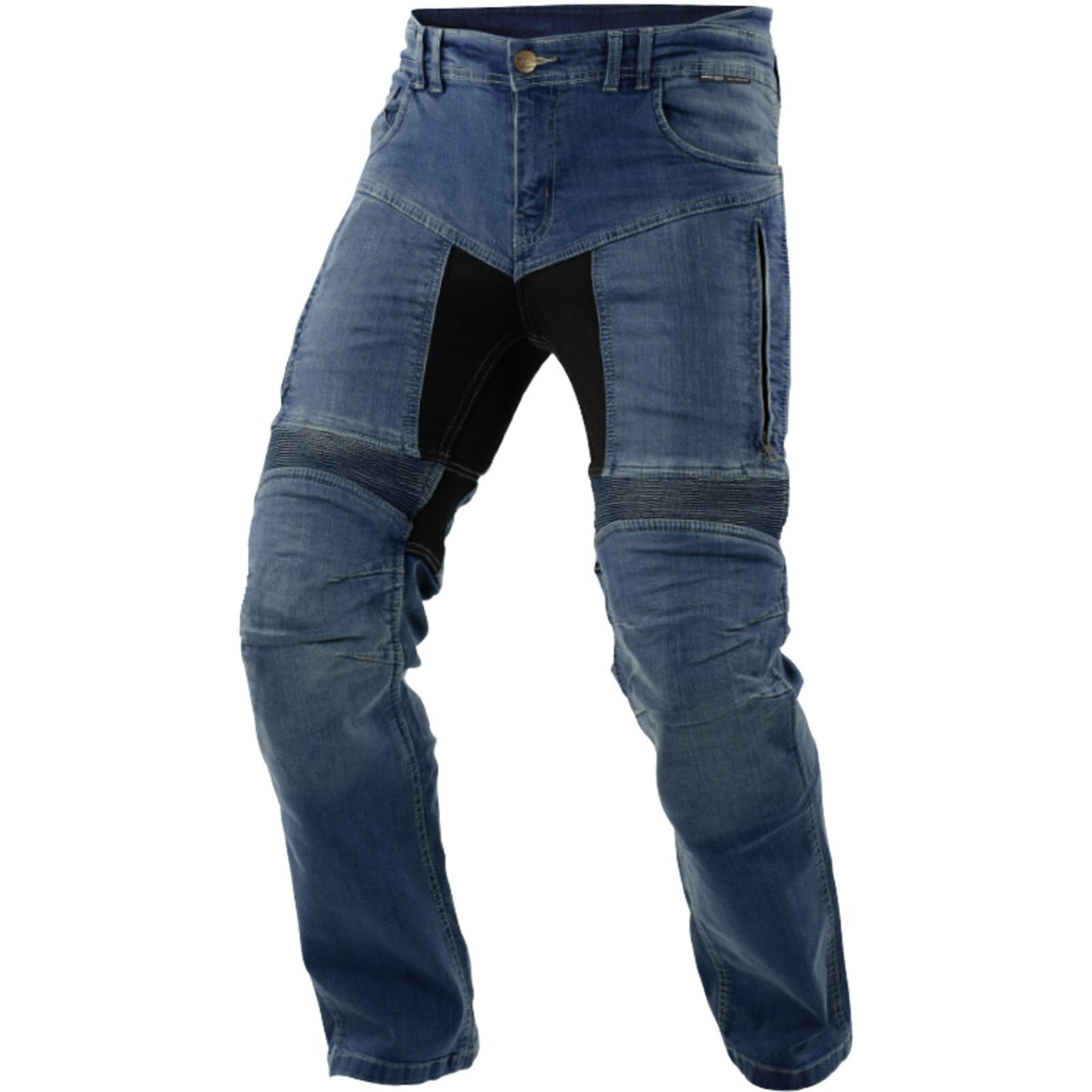 Men's Motorcycle Jeans W46 L32 - Trilobite Parado Double Layer Regular Fit Blue