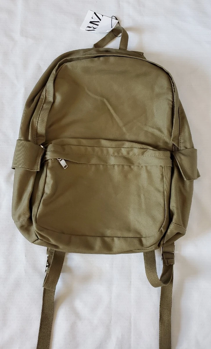 ZARA Black Backpack Olive Green New eBay
