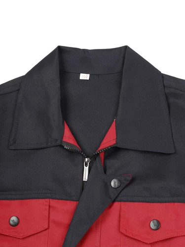 Women Men Long Sleeve Work Coat Pocket Shirts Workshop Mechanic Uniform Workwear - Bild 55 von 104