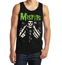 MISFITS FINGER PUNK Rock Band Black Tank Top Men's Sizes