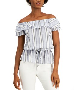 michael kors white off the shoulder top