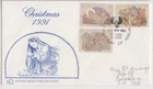 Stamps 1991 Australia Christmas set of 3 on WCS Wesley cachet FDC & postmark