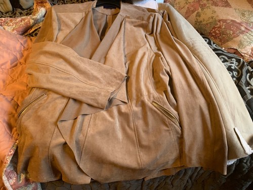 ADRIENNE VITTADINI SUEDE BLAZER 3X | eBay