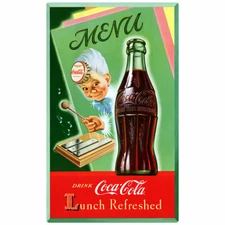 Drink Coca-Cola Sprite Boy Lunch Menu Decal Officially Licensed Made In USA