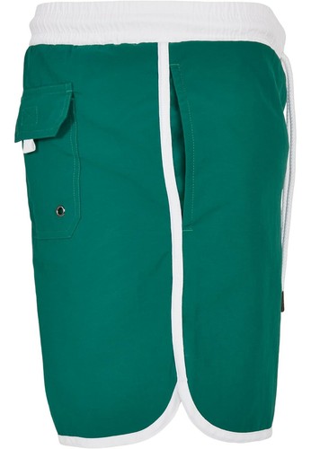Urban Classics Men's Swim Shorts White/Green - Picture 4 of 8