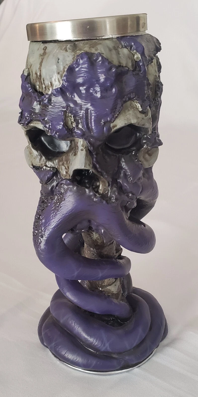 Handcrafted Octopus Skull Goblet – Gothic Tentacle Chalice w/ Stainless Steel Insert