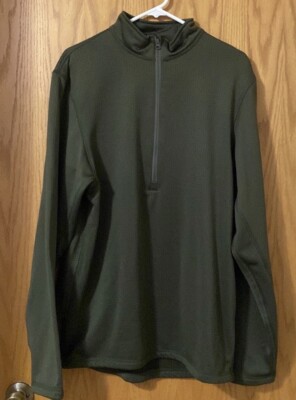 Condor Waffle Knit Half Zip Fleece Pullover Green 2XL