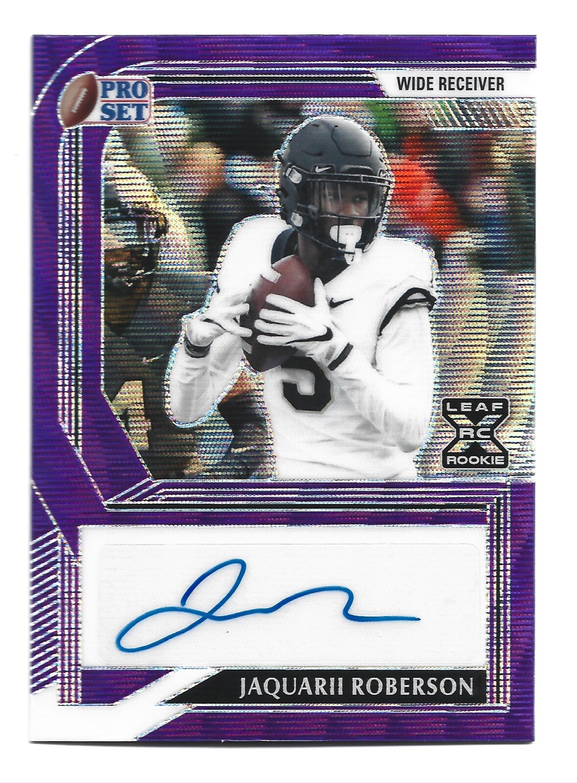 Jaquarii Roberson AUTOGRAPH /25 Purple Wake Forest 2022 Leaf Pro Set Metal AUTO