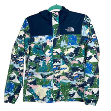 The North Face Dryvent Windbreaker Full Zip Hooded Rain Jacket Girls 14/16 Large