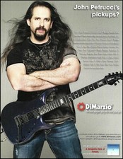 John Petrucci Dream Theater 2010 DiMarzio Guitar Pickups ad 8 x 11 advertisement