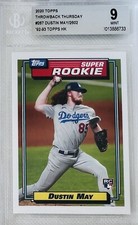2020 Topps Throwback Dustin May RC #TBT Super Rookies #267 BGS 9
