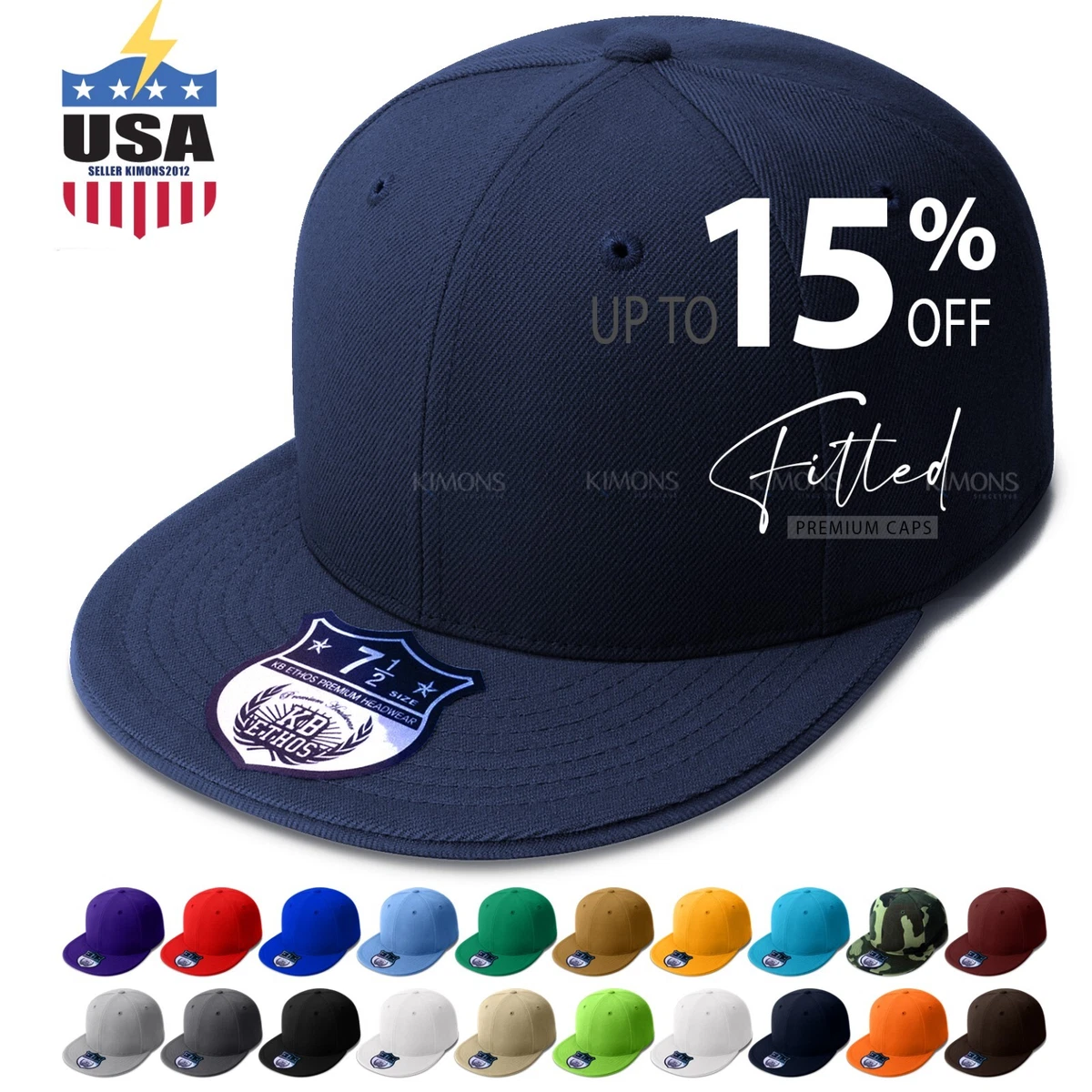 Fitted baseball sales caps
