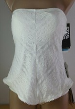 NWT Coco Reef Swimsuit Bikini Tankini Top Sz 36DD Crochet White Straps