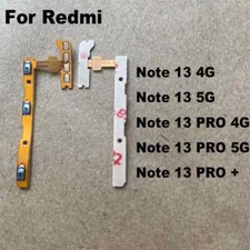2pcs Power Volume Button Flex Cable Parts For Xiaomi Redmi Note 13 Pro + Plus